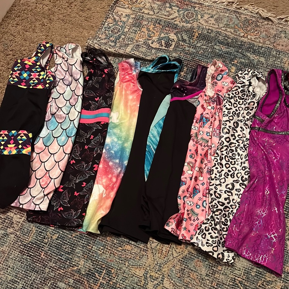 8 girls gymnastics outfits